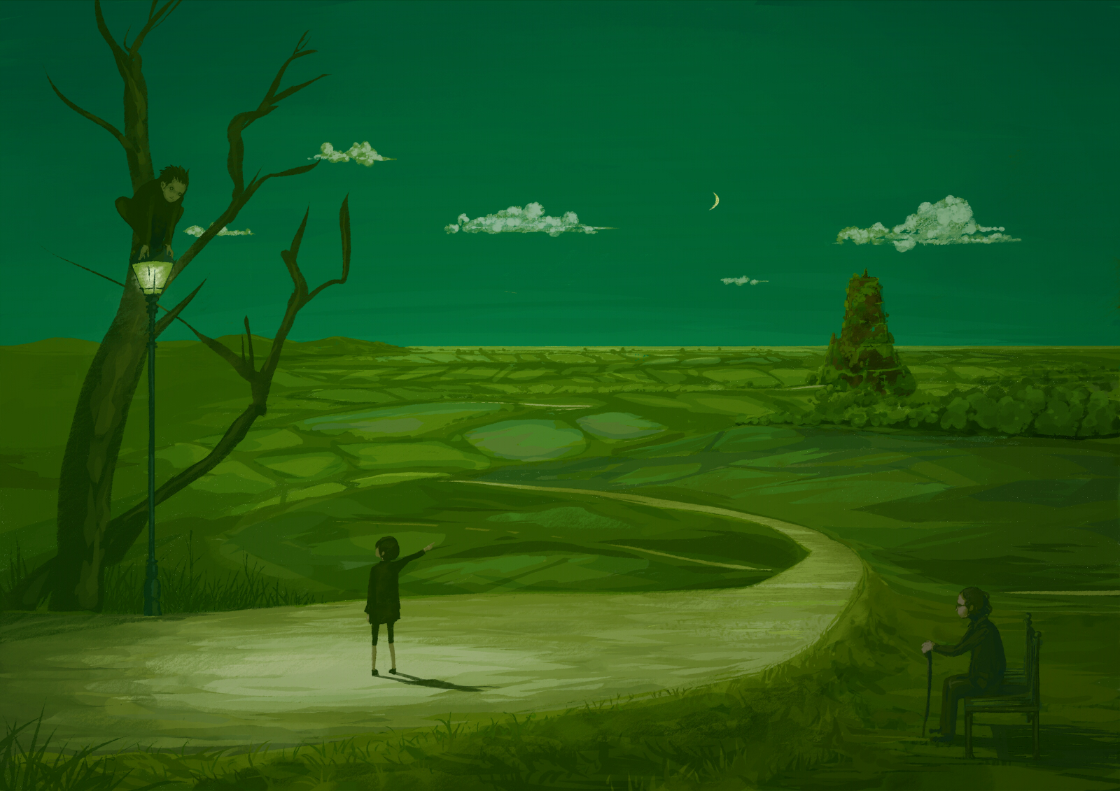 Fantasy landscape desktop wallpaper.