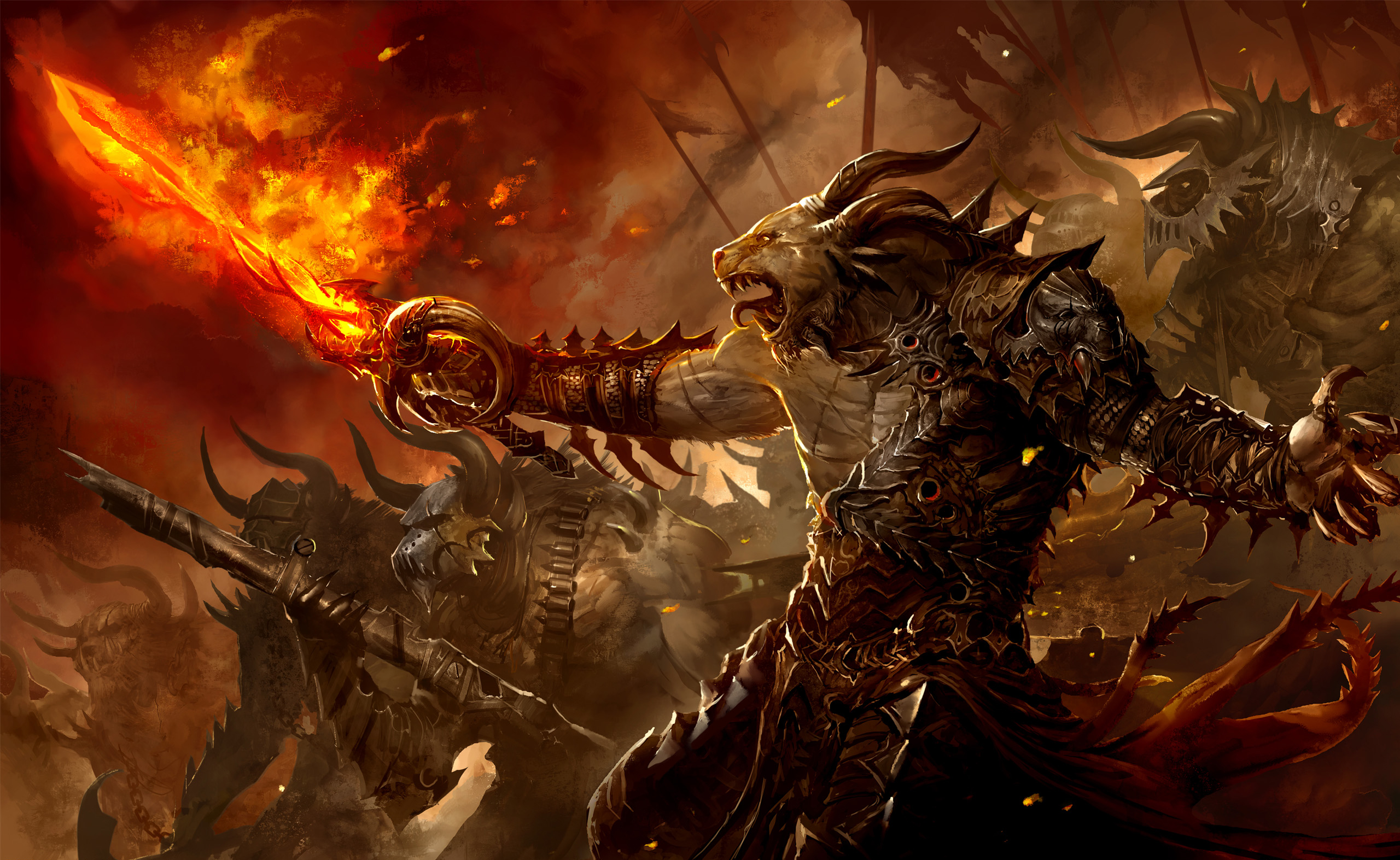 Guild Wars 2 monster creature desktop wallpaper.