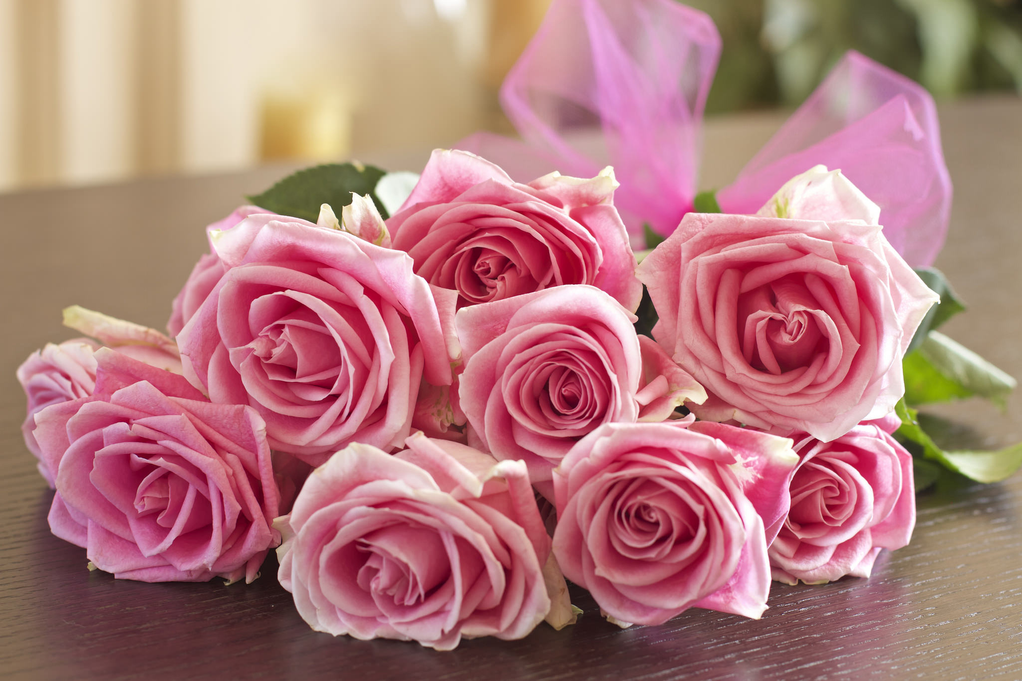 Download Pink Rose Bouquet Rose Man Made Flower HD Wallpaper