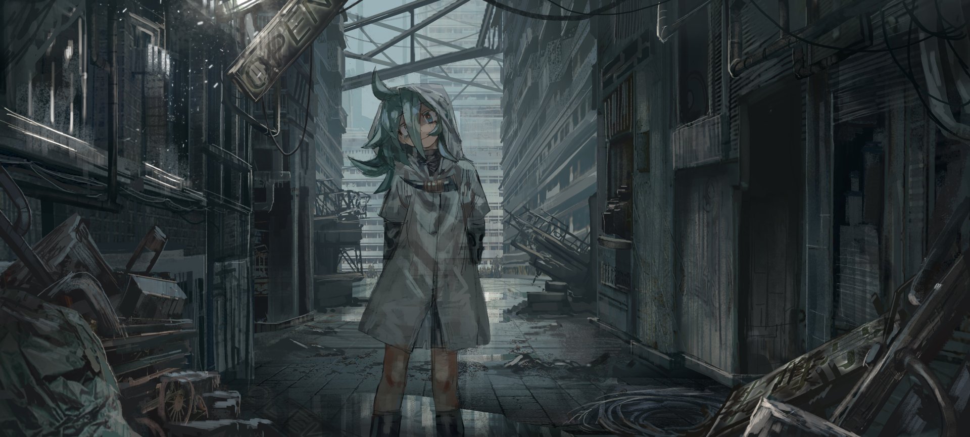 Download Anime Post Apocalyptic HD Wallpaper by しちがつ