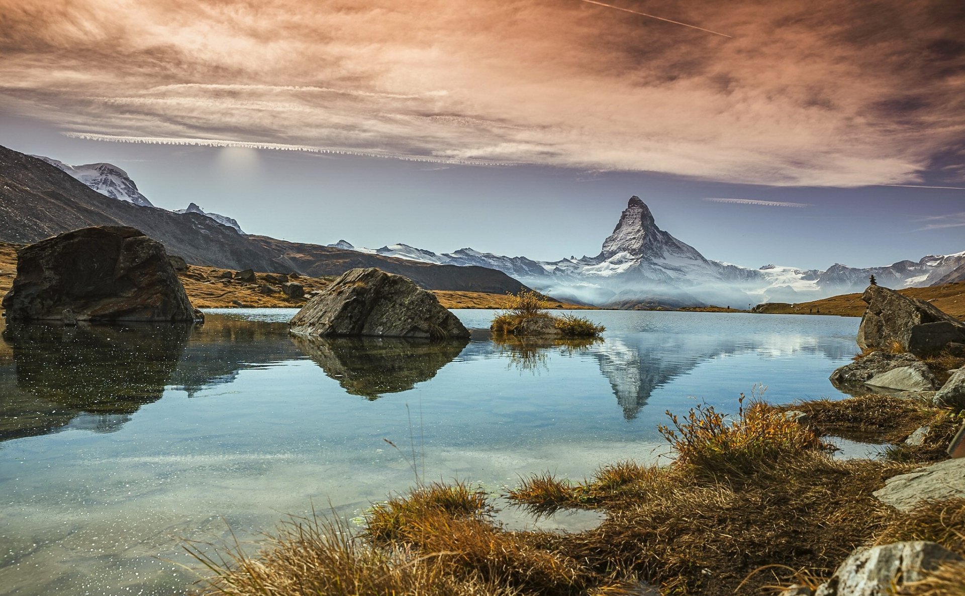 Download Reflection Nature Switzerland Zermatt Lake HD Wallpaper