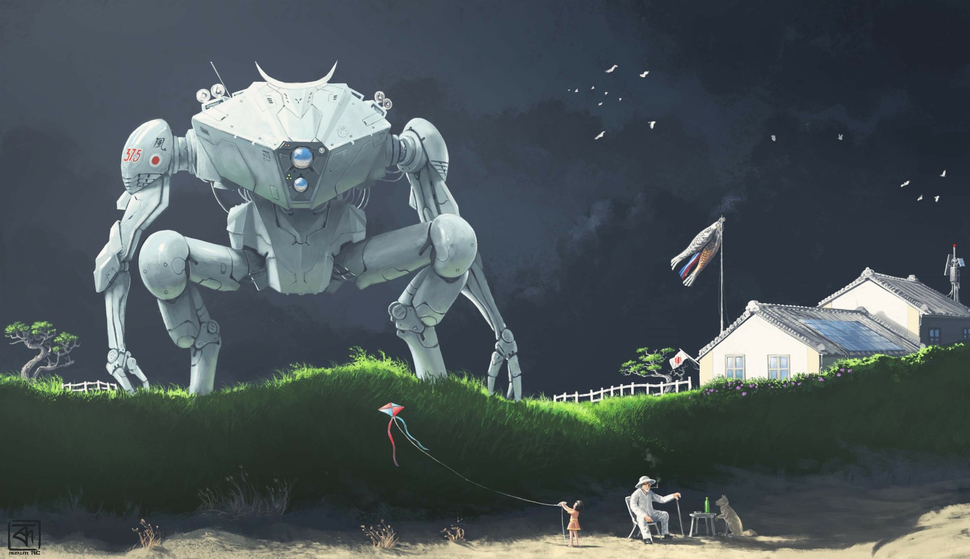 Download Futuristic Sci Fi Robot HD Wallpaper