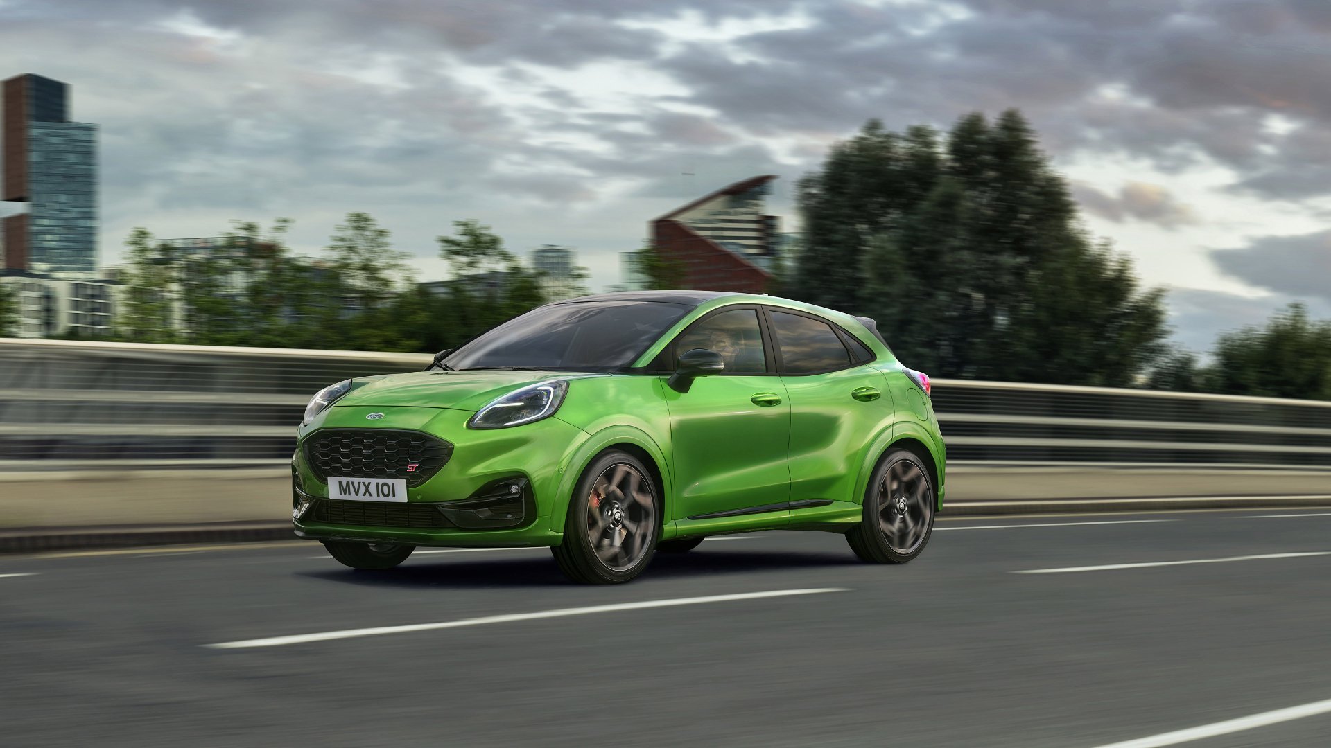 Download Compact Car SUV Green Car Car Ford Vehicle Ford Puma ST 4k Ultra HD Wallpaper