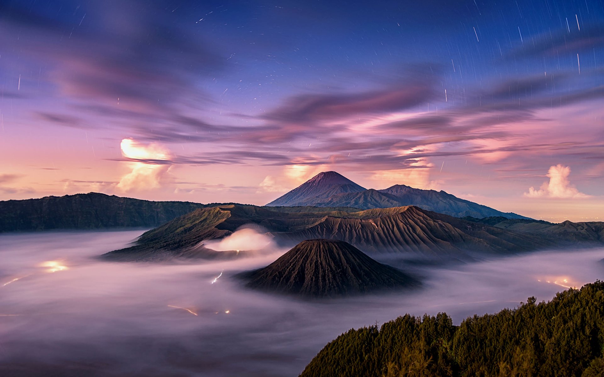 Download Fog Volcano Mountain Landscape Nature Mount Bromo HD Wallpaper