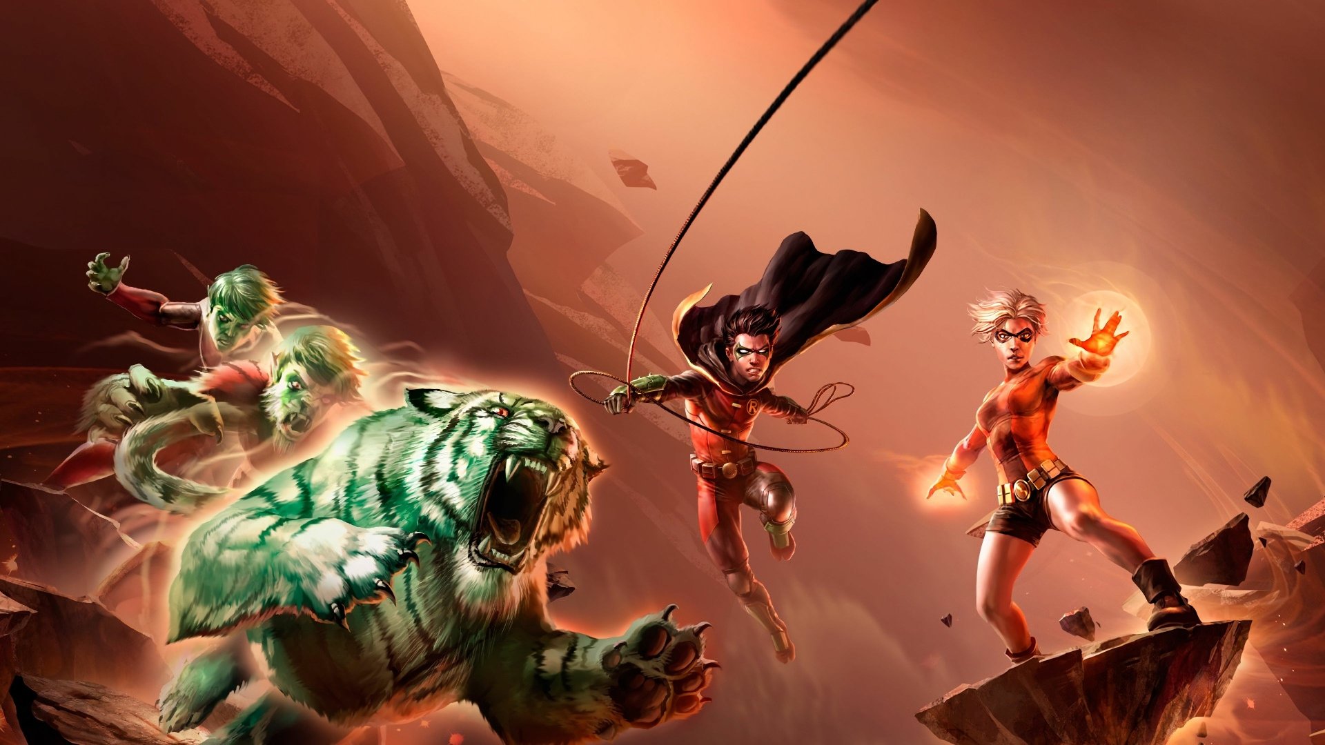 Download Garfield Logan DC Comics Beast Boy Robin (DC Comics) Terra (DC Comics) Damian Wayne Movie Teen Titans: The Judas Contract 4k Ultra HD Wallpaper