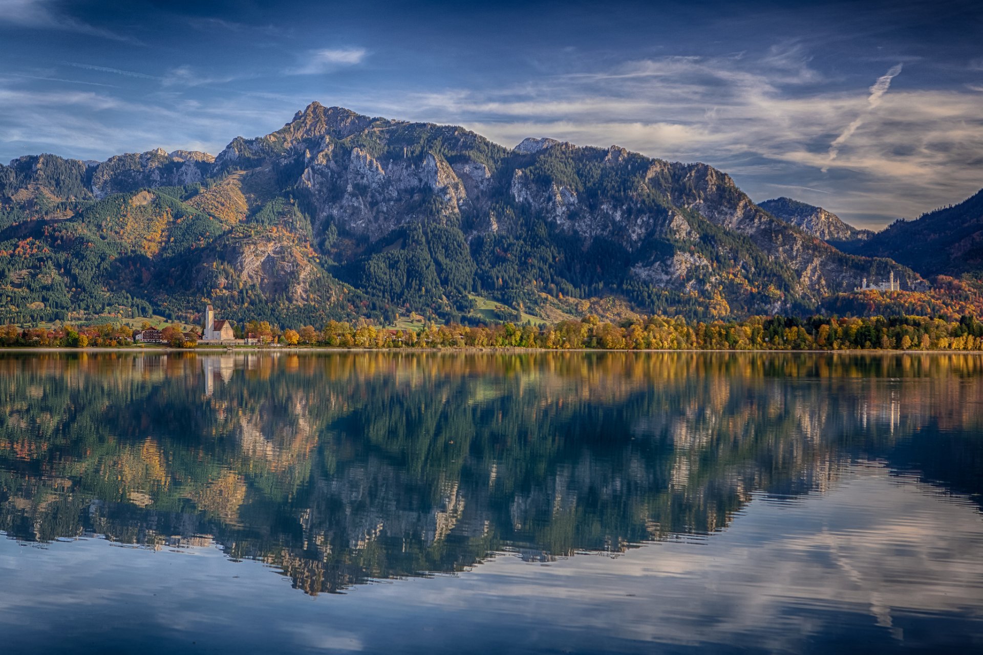 Download Lake Forggensee Alps Bavaria Germany Reflection Mountain Nature Lake HD Wallpaper