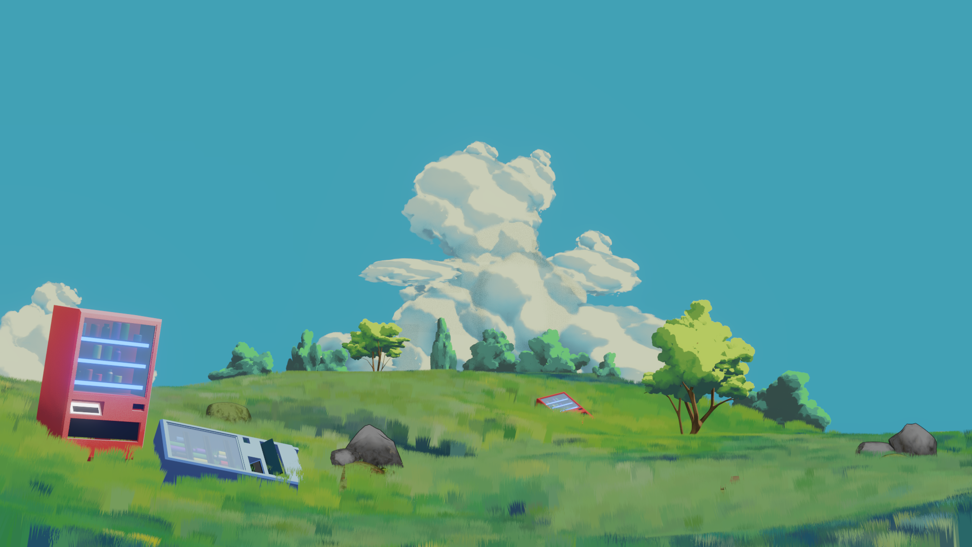 Download Anime Landscape Anime Landscape HD Wallpaper