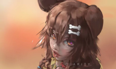 Inugami Korone Anime Virtual Youtuber HD Desktop Wallpaper | Background Image