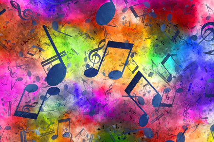 colors treble clef music musical notes HD Desktop Wallpaper | Background Image