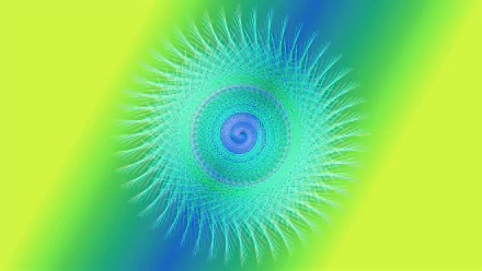  Yellow and Green Snail Fractal Art