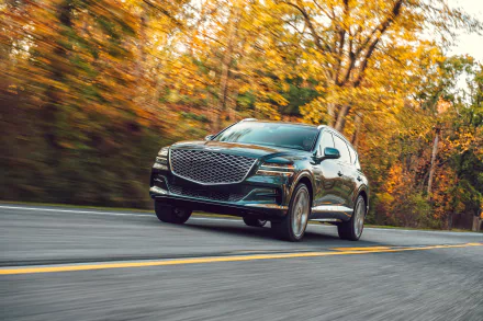 green car SUV car vehicle Genesis GV80 HD Desktop Wallpaper | Background Image