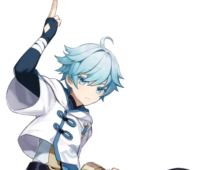 Chongyun from Genshin Impact in a dynamic pose, displayed as a 4K Ultra HD PC desktop wallpaper and background from the popular video game.