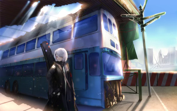 bus Anime Original HD Desktop Wallpaper | Background Image