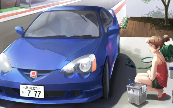 Anime car anime car HD Desktop Wallpaper | Background Image