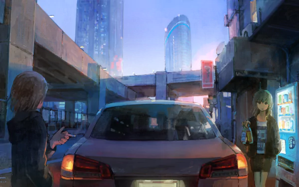 Anime car anime car HD Desktop Wallpaper | Background Image