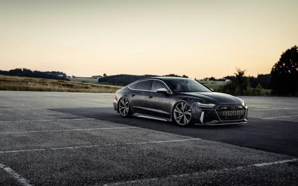 black car car Audi vehicle Audi RS7 HD Desktop Wallpaper | Background Image