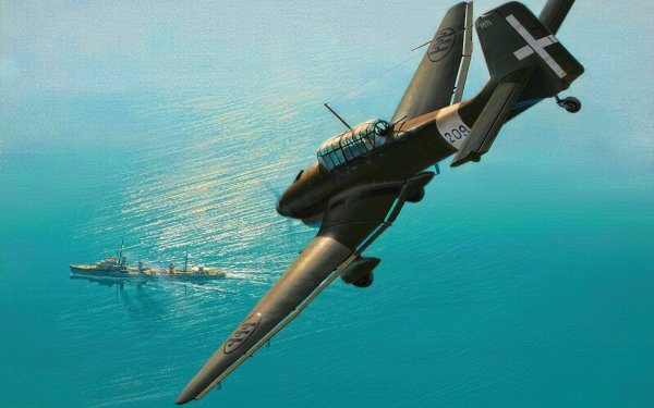 Military Aircraft Military Aircraft Airplane Junker Ju 87 stuka Warplane Ship HD Wallpaper | Background Image