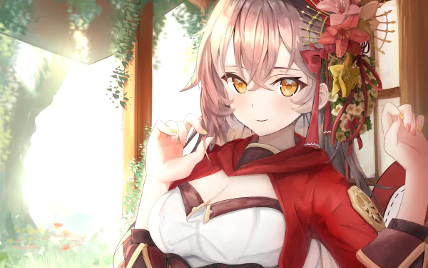 Amber (Genshin Impact) video game Genshin Impact HD Desktop Wallpaper | Background Image