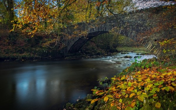 Man Made Bridge Bridges Lake District Fall River England HD Wallpaper | Background Image