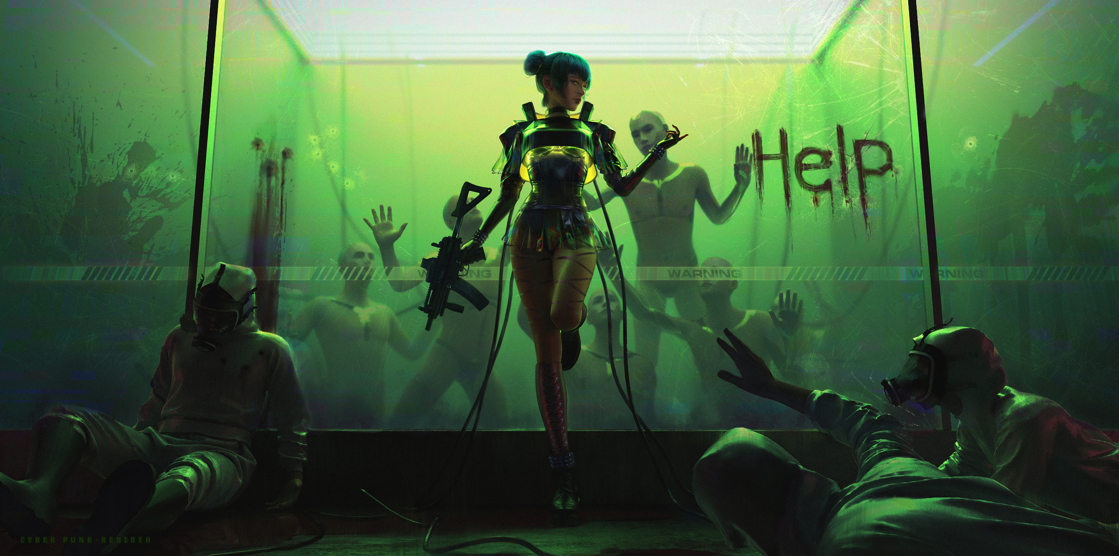 Sci Fi Cyberpunk HD Wallpaper by AIHONG HUANG