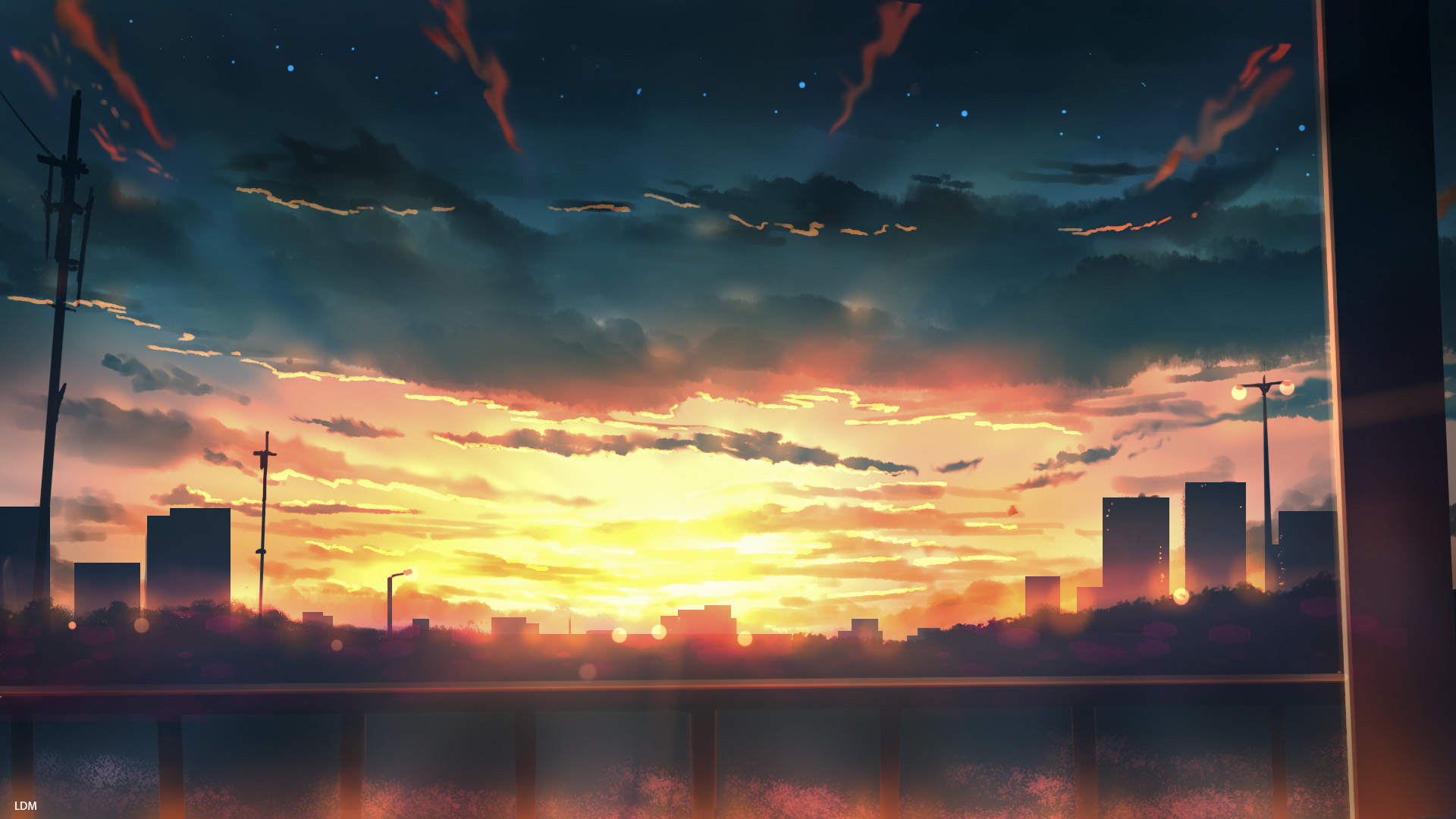 Anime Sky HD Wallpaper by LDM