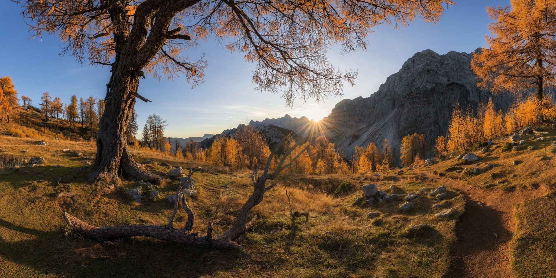 Download Sunbeam Mountain Julian Alps Fall Nature Alps 4k Ultra HD Wallpaper