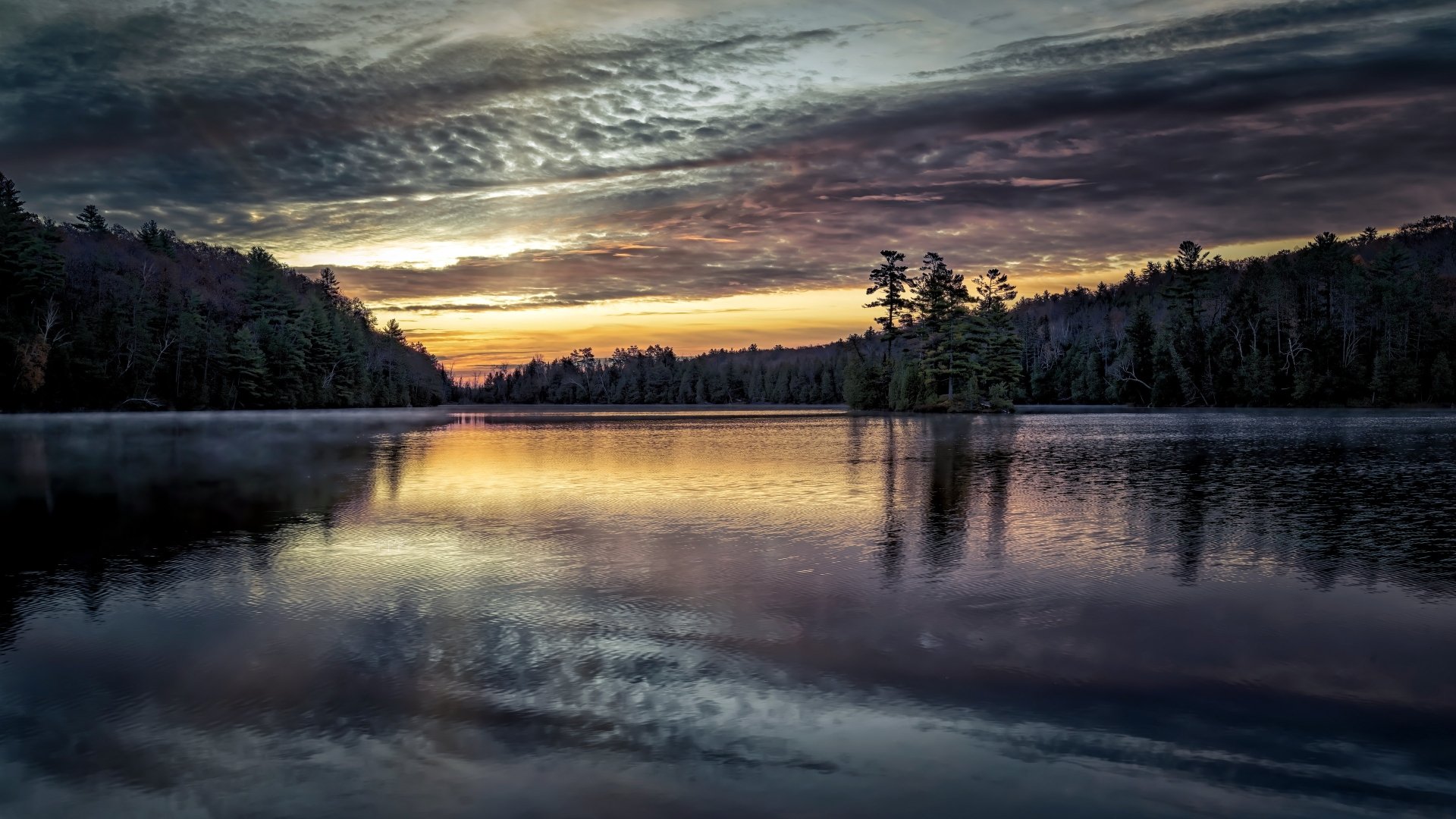Download Nature Sunset Lake 4k Ultra HD Wallpaper