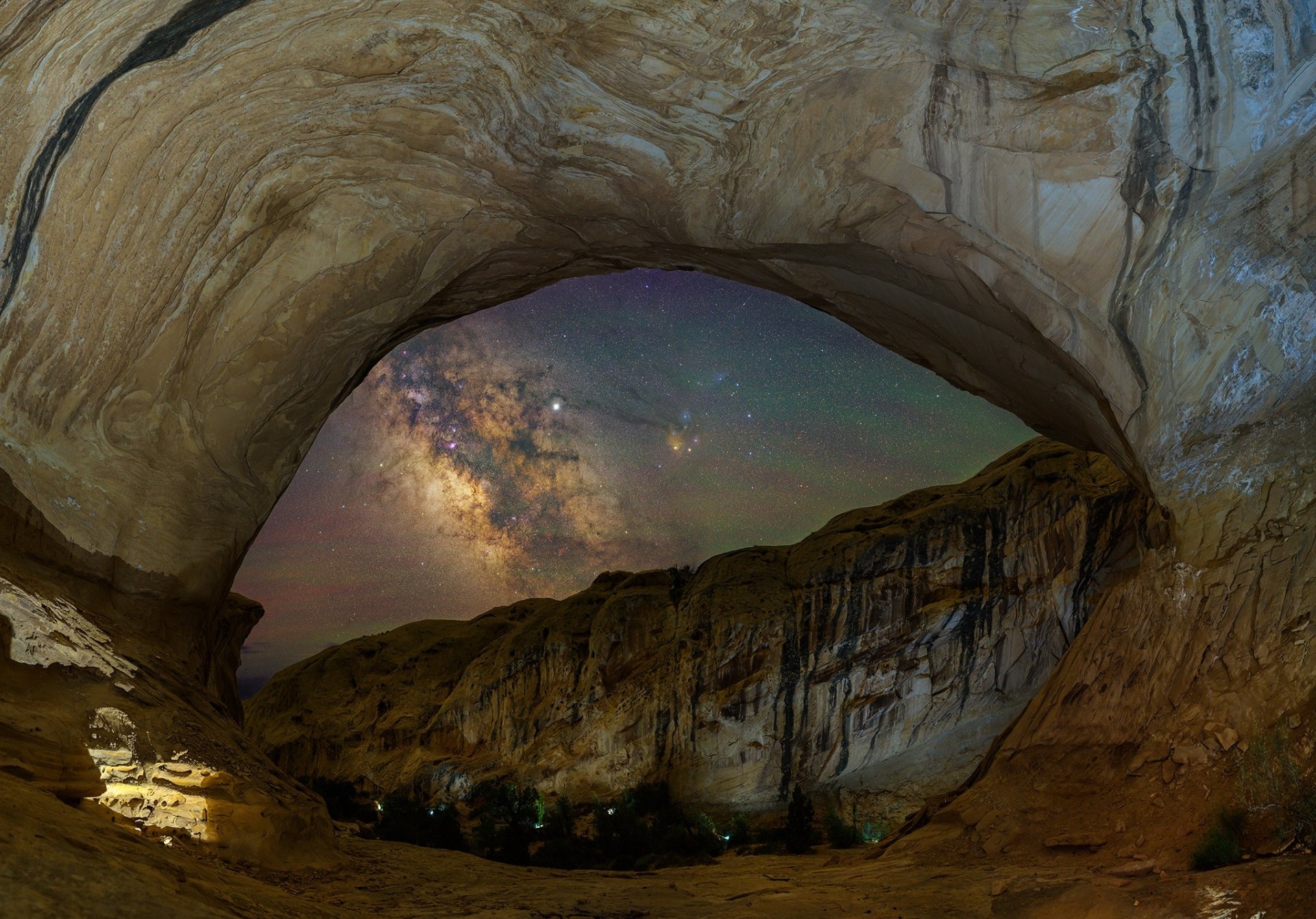 Milky Way Portal: Desert Night Sky Through a Majestic Cave Arch ...