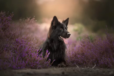 lavender dog Animal german shepherd HD Desktop Wallpaper | Background Image