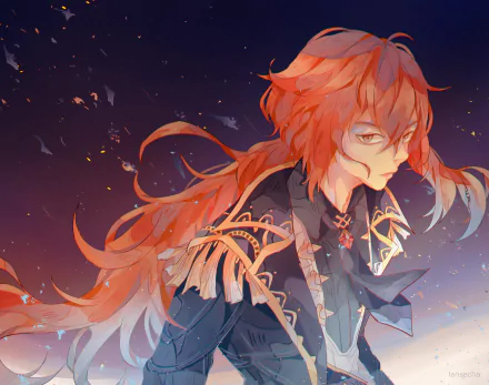 Diluc (Genshin Impact) video game Genshin Impact HD Desktop Wallpaper | Background Image