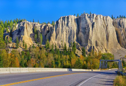 british columbia Canada bridge mountain man made road HD Desktop Wallpaper | Background Image