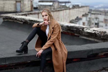 long hair mood blonde woman model HD Desktop Wallpaper | Background Image