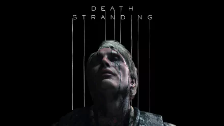4K Ultra HD desktop wallpaper featuring Mads Mikkelsen as Clifford Unger from the video game Death Stranding, with a dark, dramatic aesthetic.