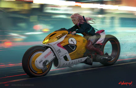 motorcycle cyborg Sci Fi cyberpunk HD Desktop Wallpaper | Background Image