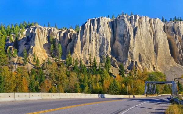 Man Made Road Mountain Bridge Canada British Columbia HD Wallpaper | Background Image