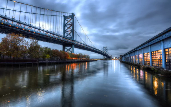 pennsylvania Philadelphia man made bridge HD Desktop Wallpaper | Background Image