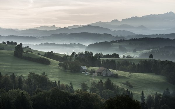 Photography Landscape Valley Fog HD Wallpaper | Background Image