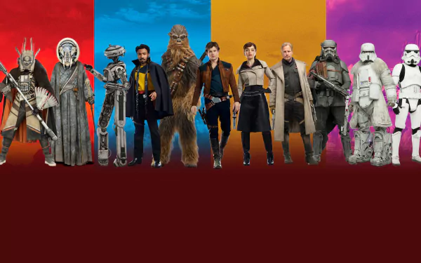 Lando Calrissian Qi'ra (Star Wars) Chewbacca Han Solo Star Wars movie Solo: A Star Wars Story HD Desktop Wallpaper | Background Image