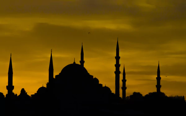 islam Turkey sunset religious mosque HD Desktop Wallpaper | Background Image