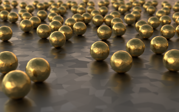 Abstract Gold Marble Sphere Blender 3D CGI 3D HD Wallpaper | Background Image