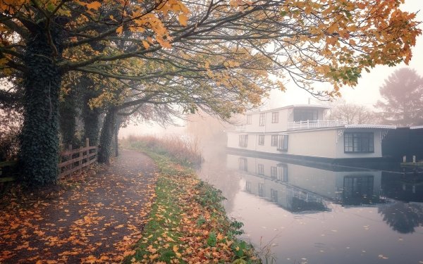 Photography Fall Reflection Canal HD Wallpaper | Background Image