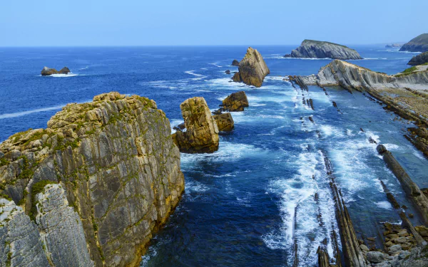 cantabria Spain coast water nature coastline HD Desktop Wallpaper | Background Image