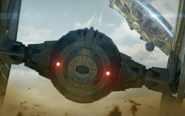 Sci Fi Star Wars TIE Fighter Millennium Falcon HD Wallpaper | Background Image