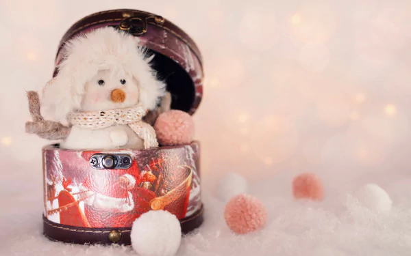 Christmas toy box photography snowman HD Desktop Wallpaper | Background Image