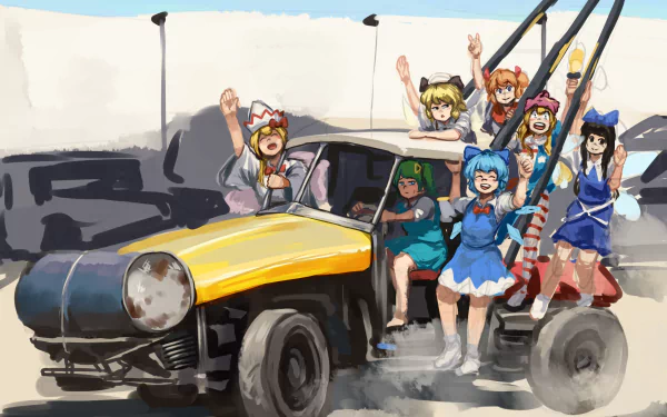 Star Sapphire Lily White Luna Child Sunny Milk Clownpiece (Touhou) Daiyousei (Touhou) Cirno (Touhou) Anime Touhou HD Desktop Wallpaper | Background Image