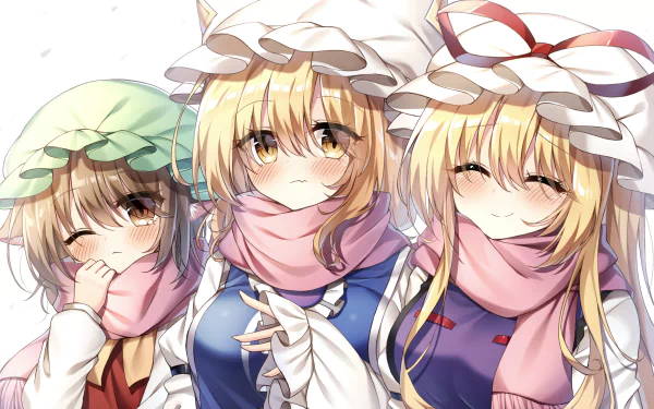 Chen (Touhou) Yukari Yakumo Ran Yakumo Anime Touhou HD Desktop Wallpaper | Background Image