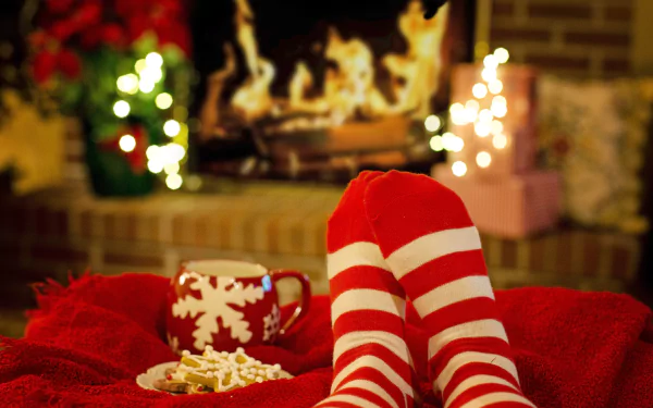 socks mug Christmas cookie legs photography people HD Desktop Wallpaper | Background Image
