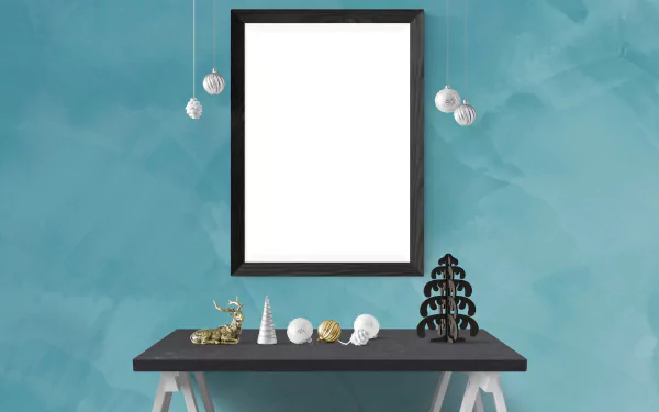 decoration christmas ornaments deer frame holiday Christmas HD Desktop Wallpaper | Background Image