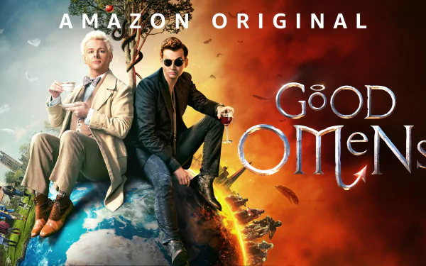 Michael Sheen David Tennant TV Show Good Omens HD Desktop Wallpaper | Background Image