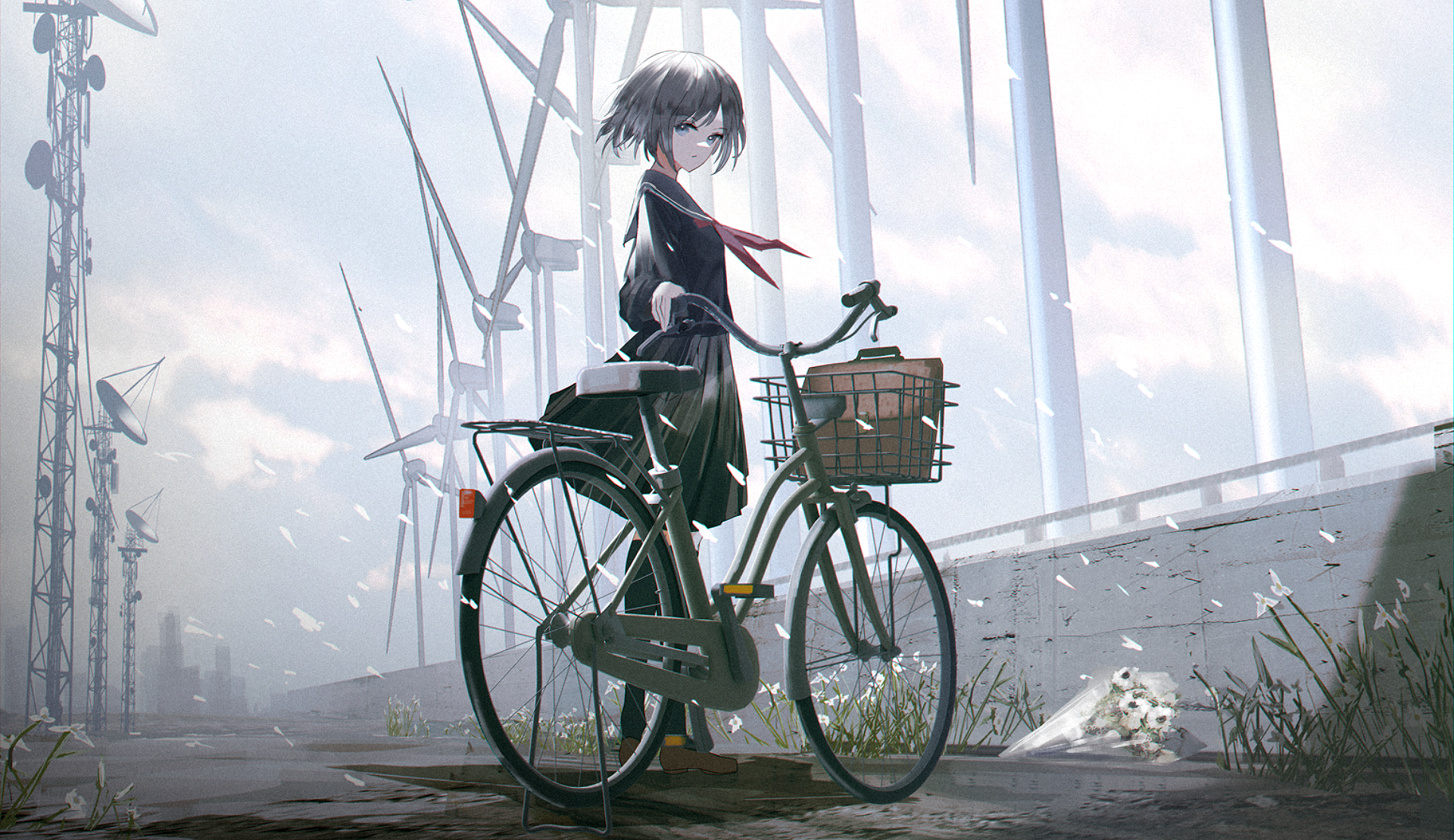 Download Bike Lover Anime Girl Wallpaper | Wallpapers.com